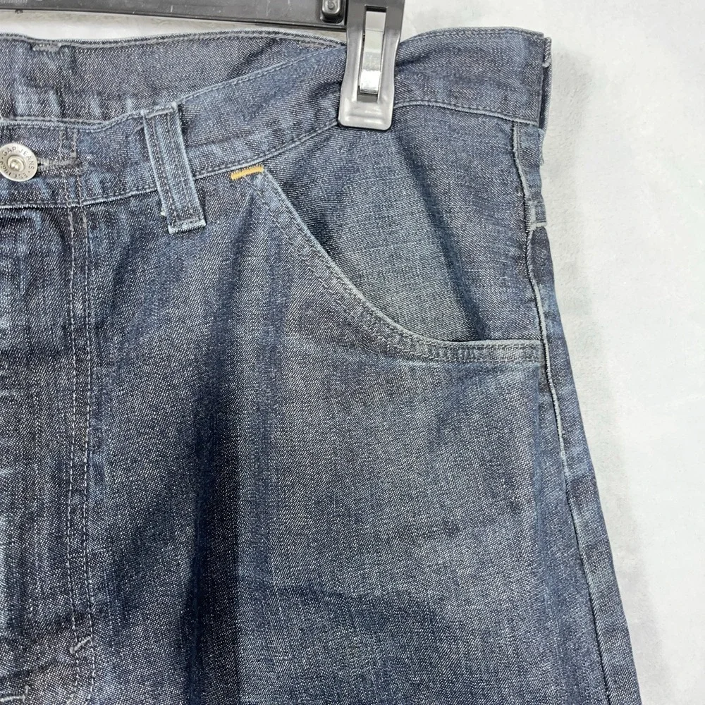 Vintage Gap Worker Jean Blue Denim 38x30 Wide Leg Hip Hop Skater Baggy 90s Y2K